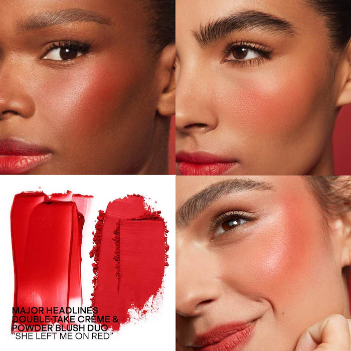 She Left Me On Red - Major Headlines Double-Take Crème & Powder Blush Duo - Patrick Ta
