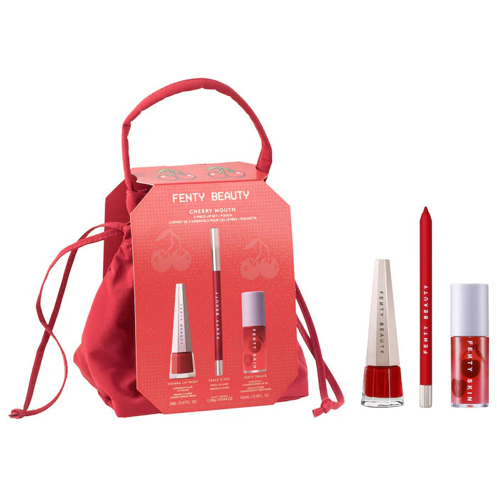 Cherry Mouth 3-Piece Lip Set + Pouch - Fenty Beauty