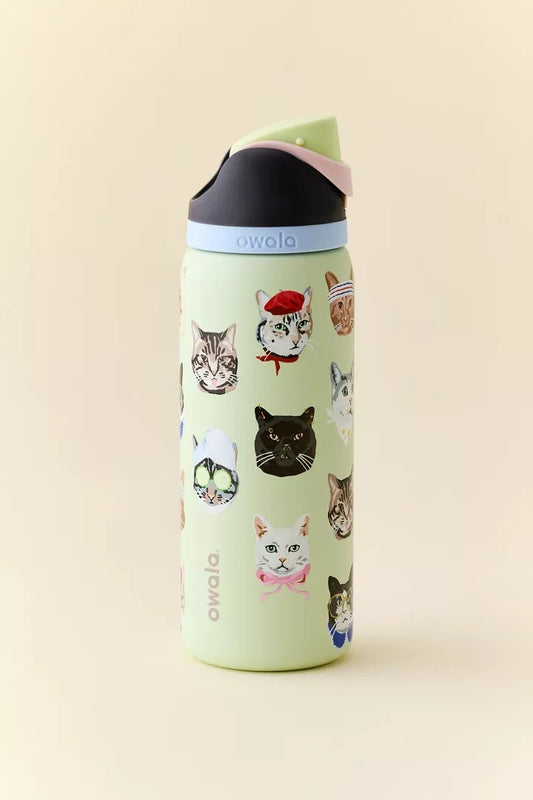 Owala - Cat Collage UO Exclusive FreeSip 32 oz Water Bottle