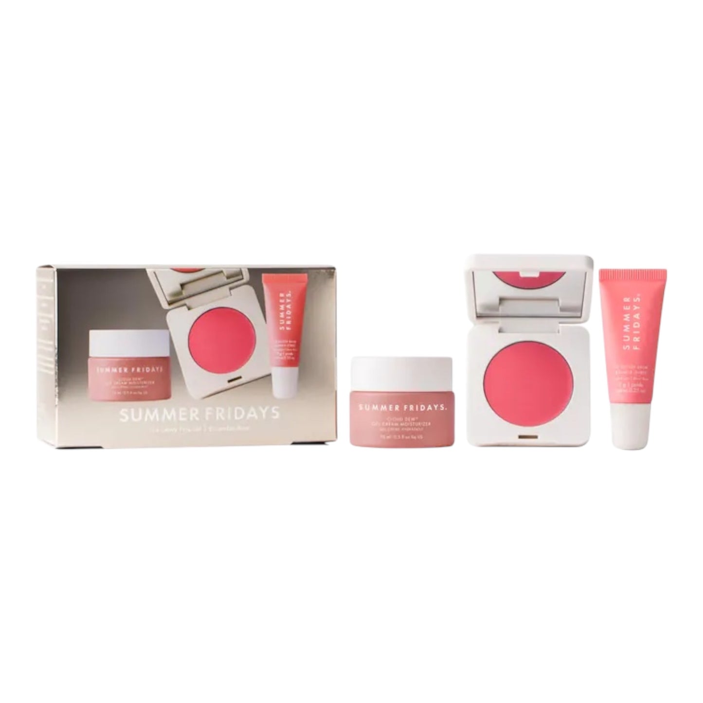 The Dewy Pink Set with mini Lip Butter Balm in Pink Sugar - Summer Fridays