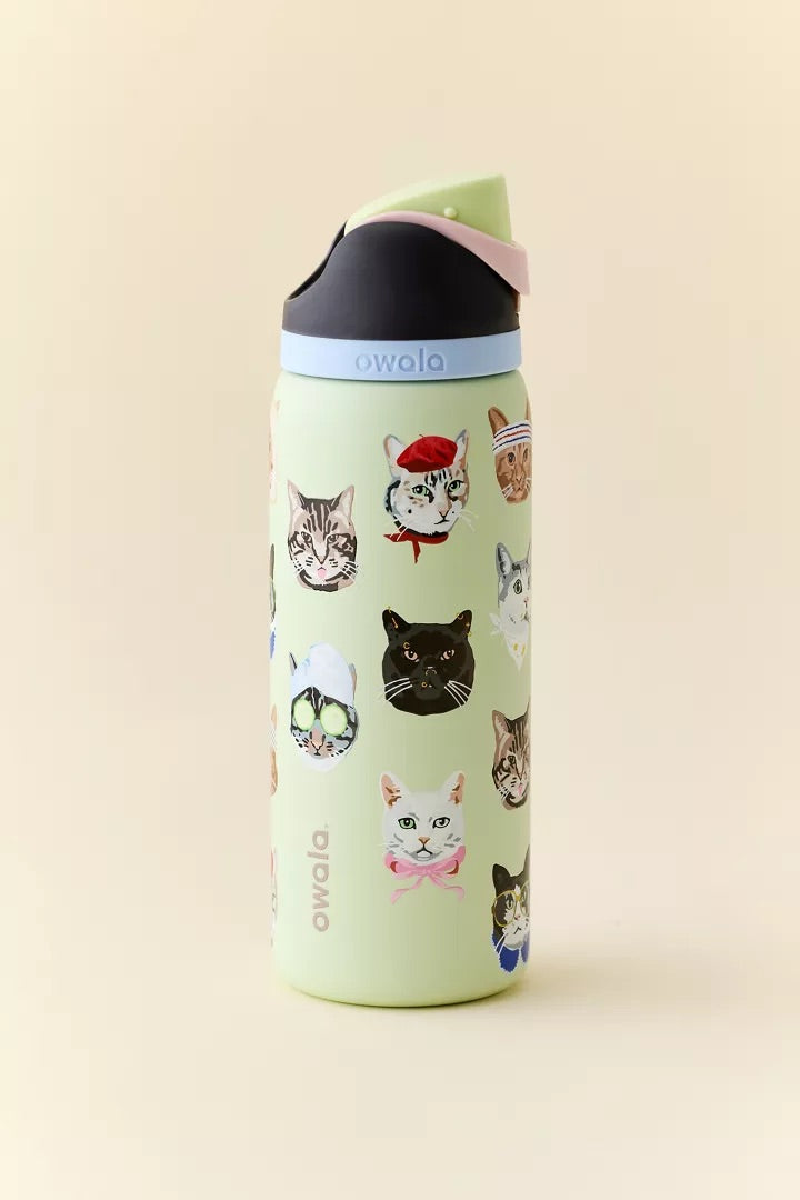Owala - Cat Collage UO Exclusive FreeSip 32 oz Water Bottle