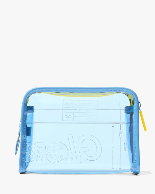Mini Clear Beauty Bag con cubre polvo - Glossier